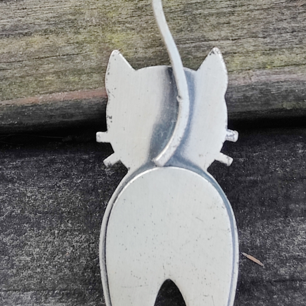 😺 Vintage Beau Sterling Cat Brooch - Picture 2 of 5